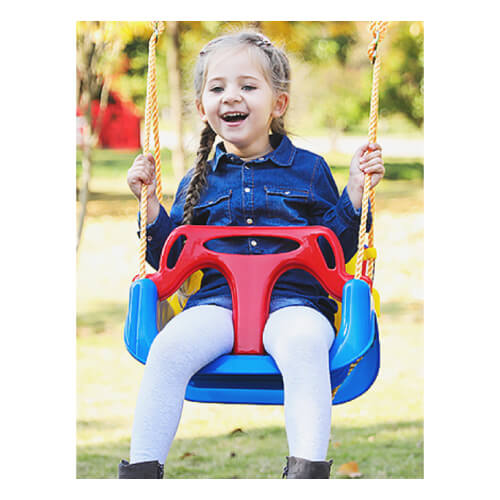 3IN1 Outdoor High Back Toddler Baby Swing Set Plastic Depot