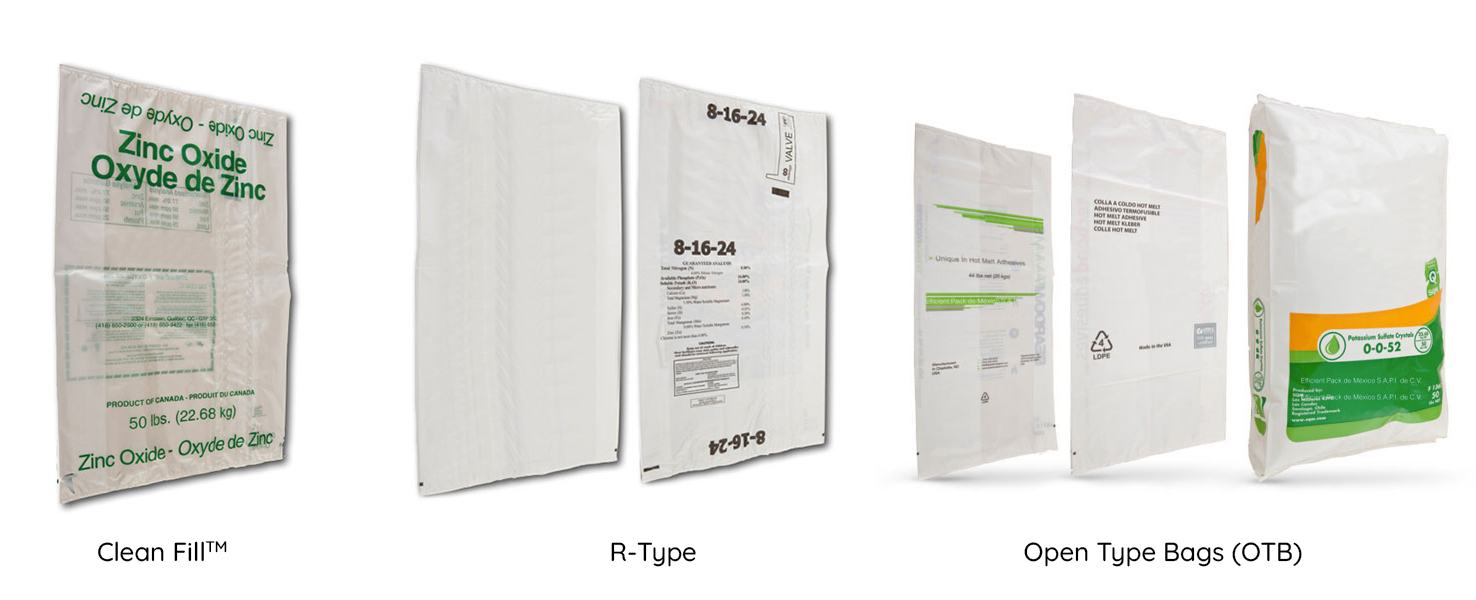 Plastic Valve Bags for Aggregates, Stones, Concrete, Seed and More