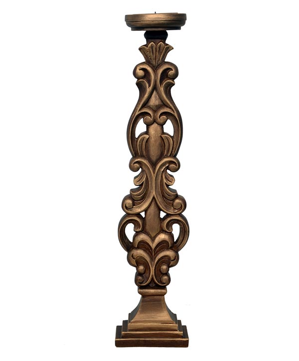 Wooden Carved Candle Stands Buy Wooden Candle Holders Online Platear