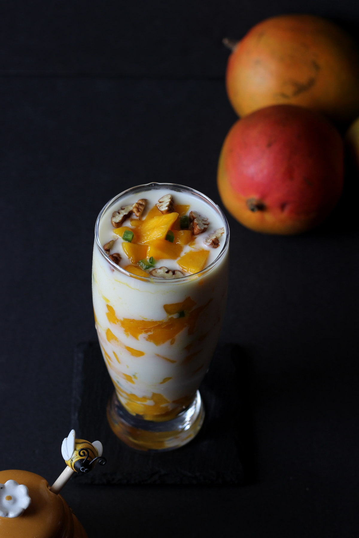 Healthy mango jalapeno yogurt parfait Plateful of veggies