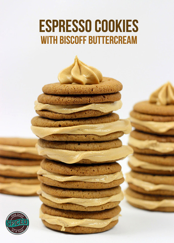 Espresso Cookies with Biscoff Buttercream