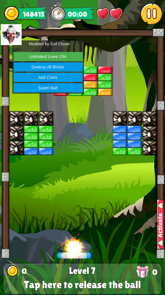 Brick Breaker 2 V0.60 Mod Menu 💀unlimited lives, coins, instant win