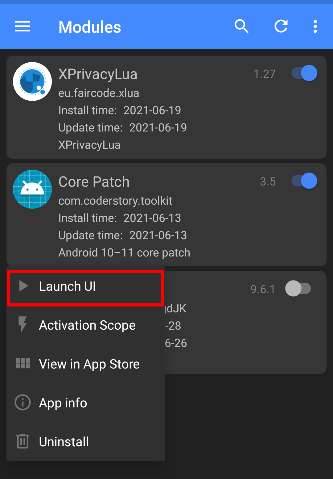 Disable signature check using Core Patch to install unsigned APK (Root
