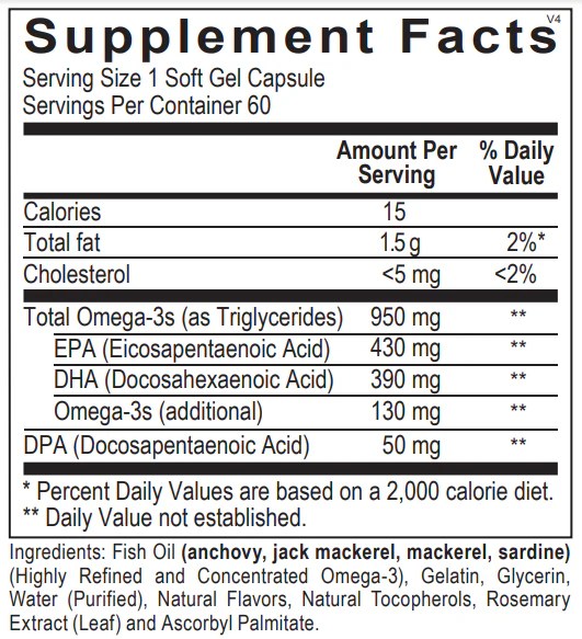 Omega Max 60ct Platt Wellness