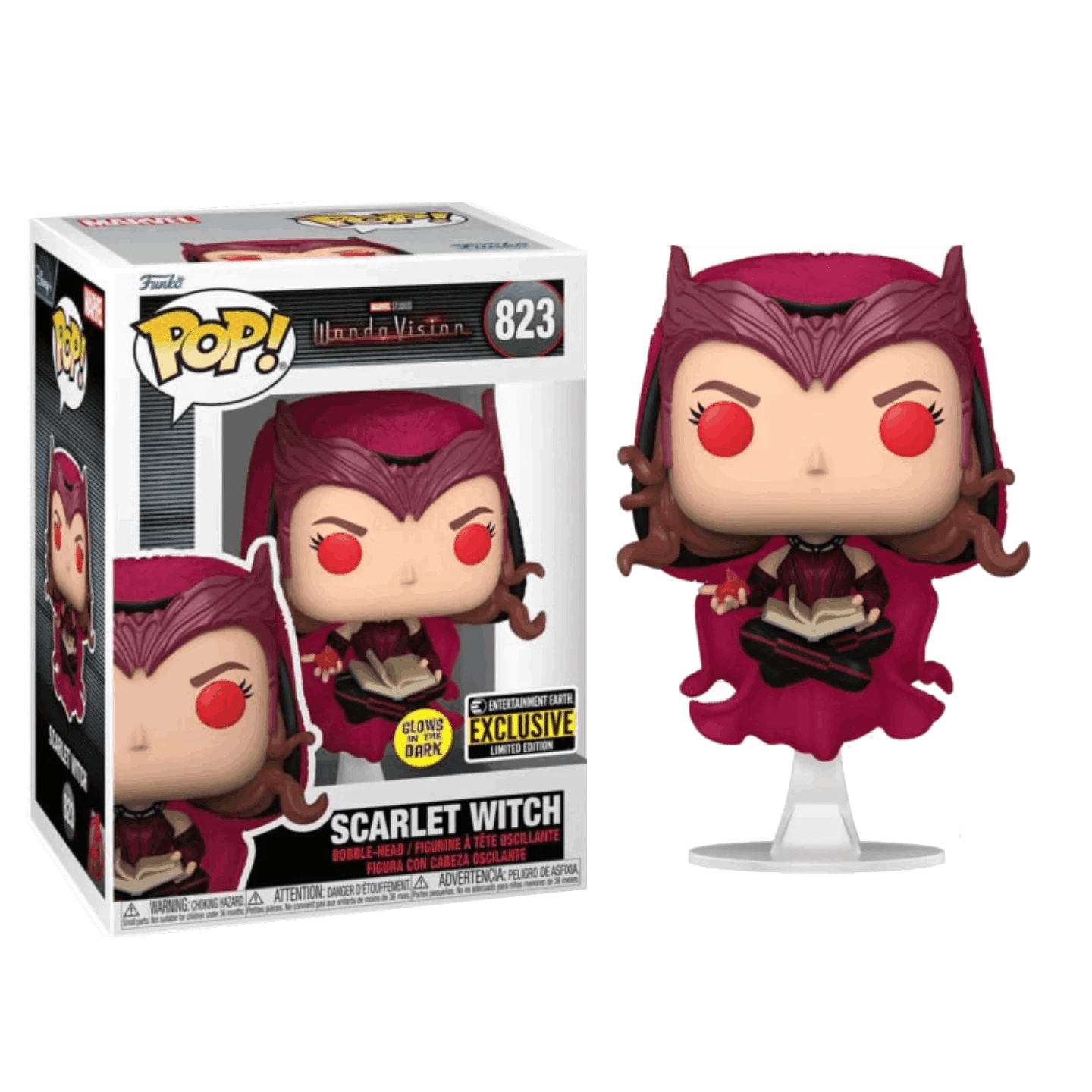 Funko POP! (823) Wanda Vision Scarlet Witch GITD EE Exclusive PLAYe