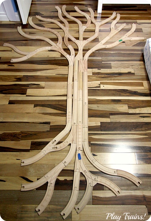 Learning About Trees with Wooden Train Tracks