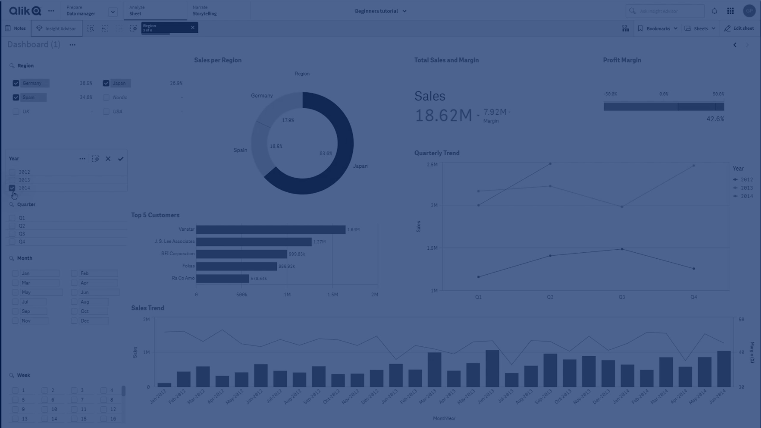 Creating filter panes Qlik Cloud Help