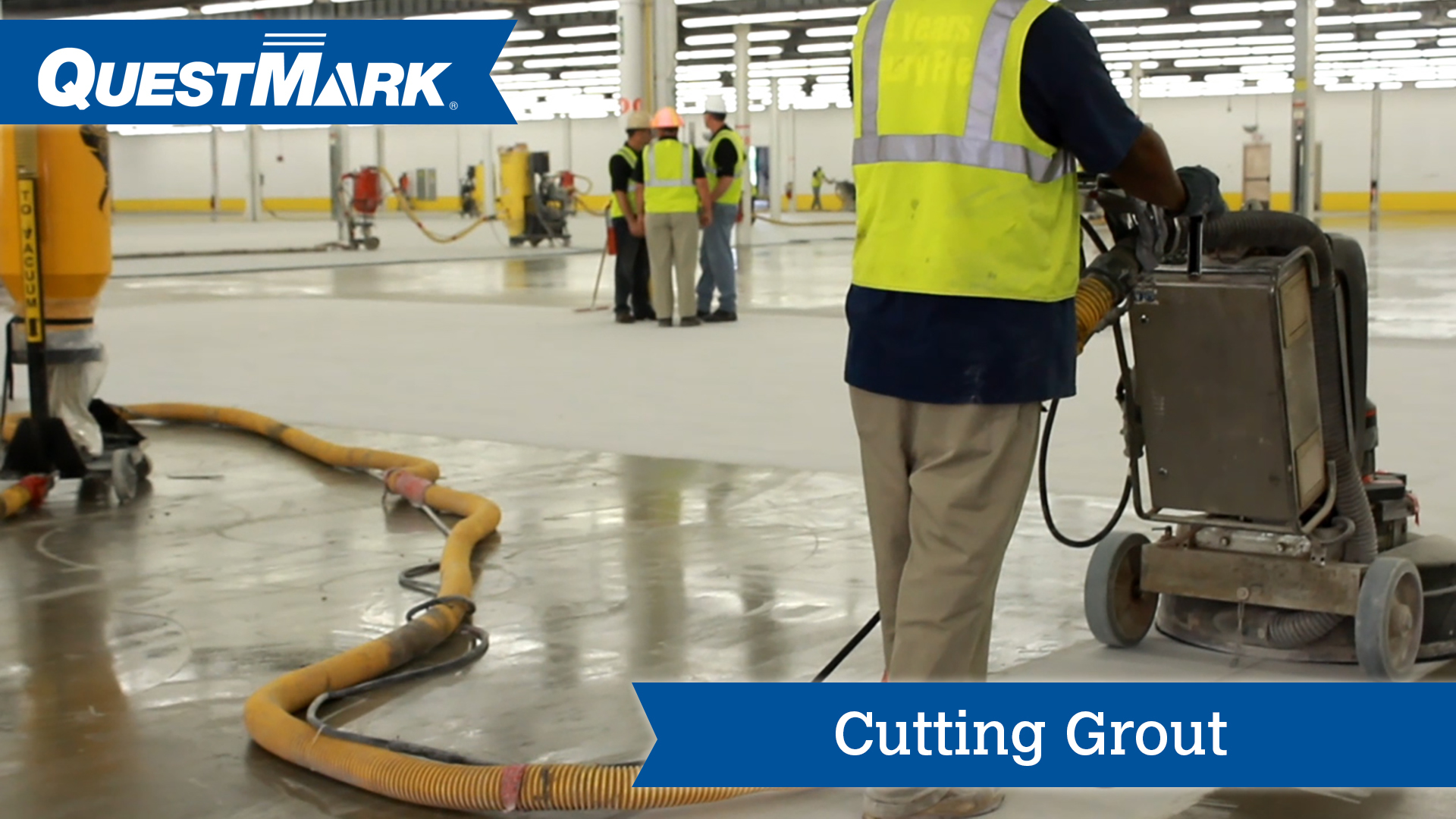 Cutting Grout Lines Concrete Floor Maintenance QuestMark CentiMark Channel