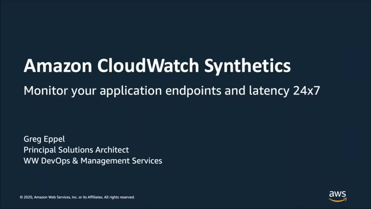 Monitor Your Application Endpoints and Latency 24x7 Using Amazon