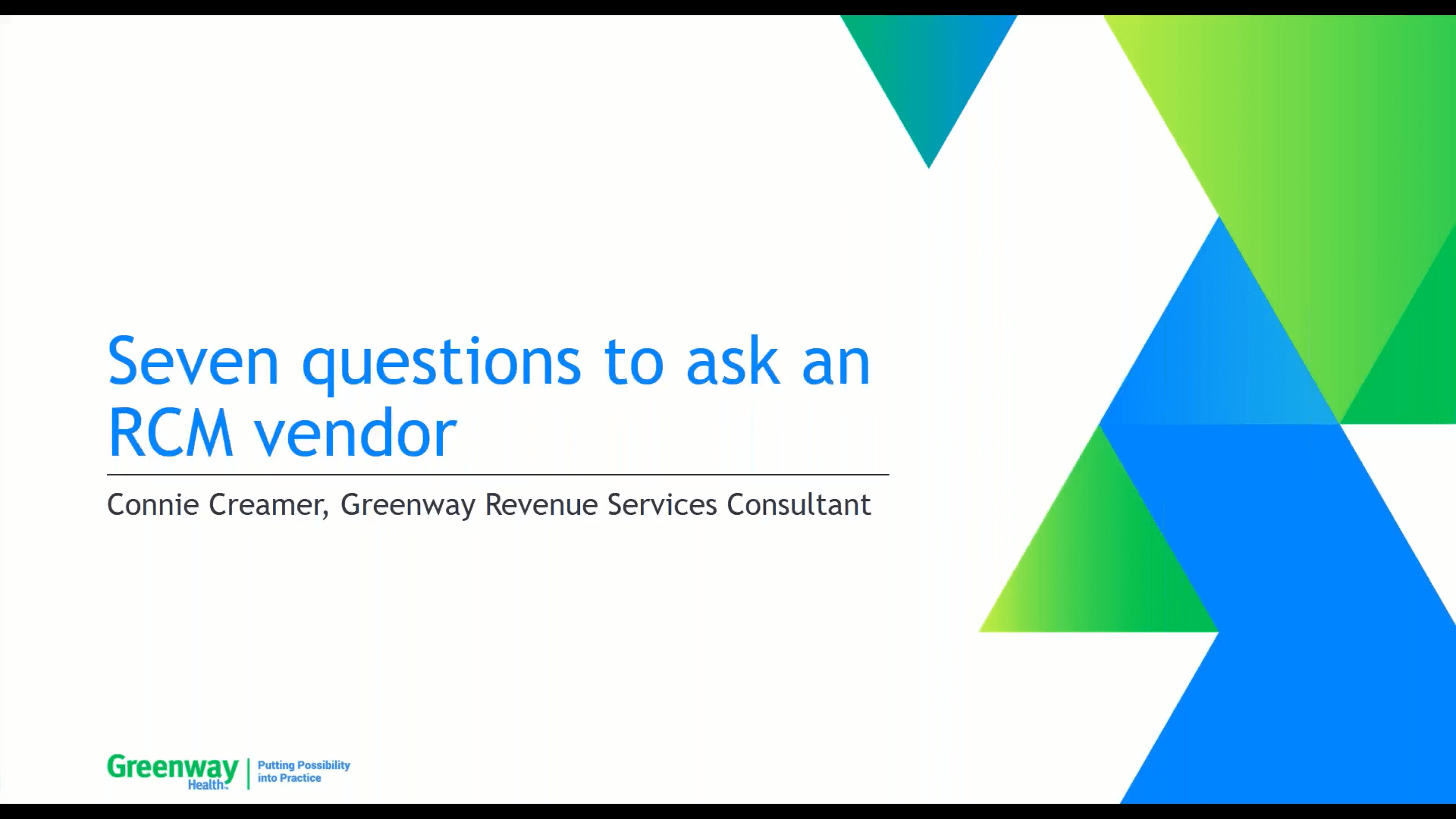 How to choose an RCM vendor Greenway Health