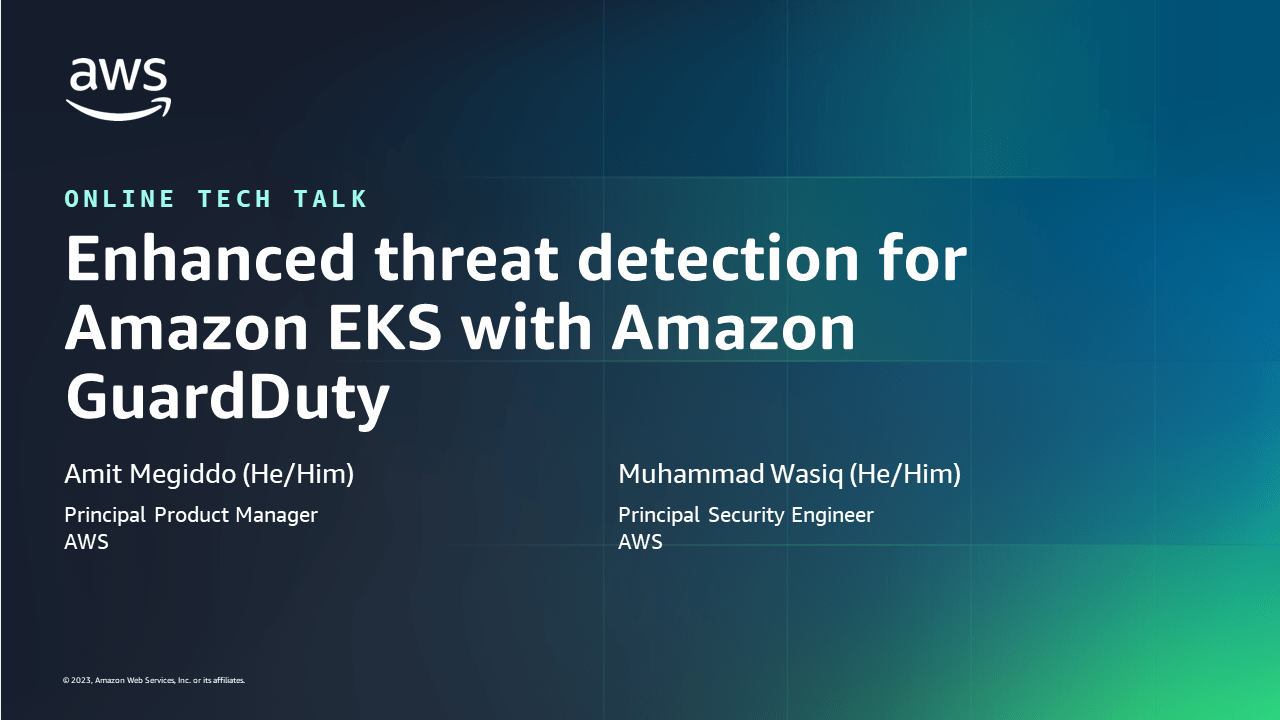 Enhanced threat detection for Amazon EKS with Amazon GuardDuty AWS