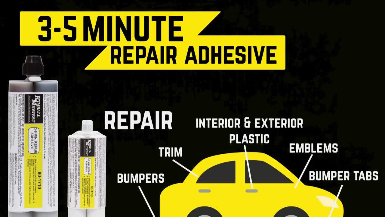 Black 35 Min Repair Adhesive 50 mL Cartridge Kimball Midwest