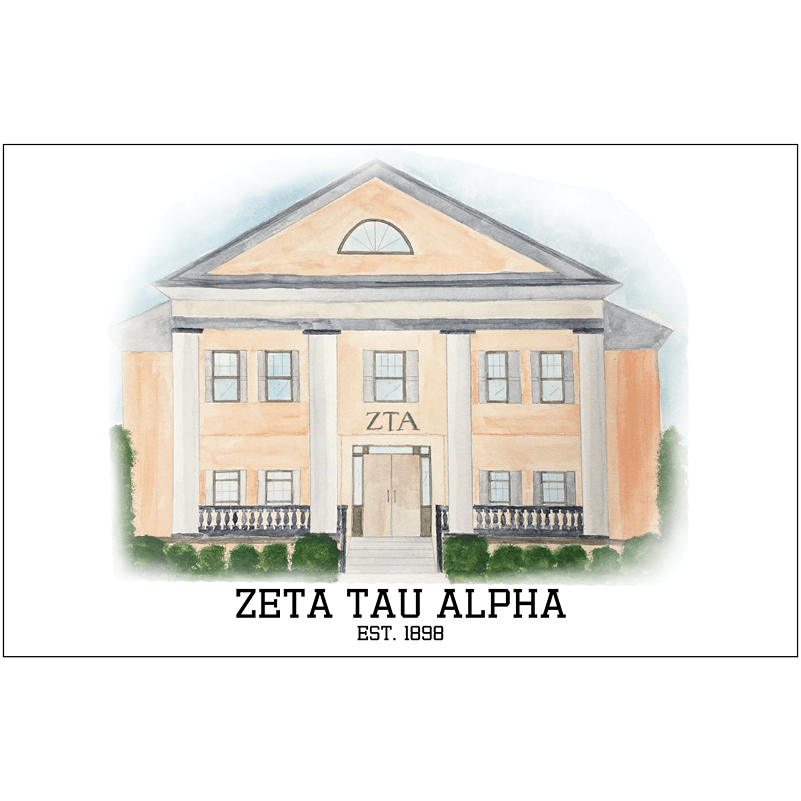 Zeta Tau Alpha Sorority House Poster PlayAlday