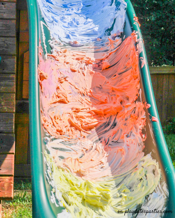 How to Make a Colorful (NoStain) Shaving Cream Slide