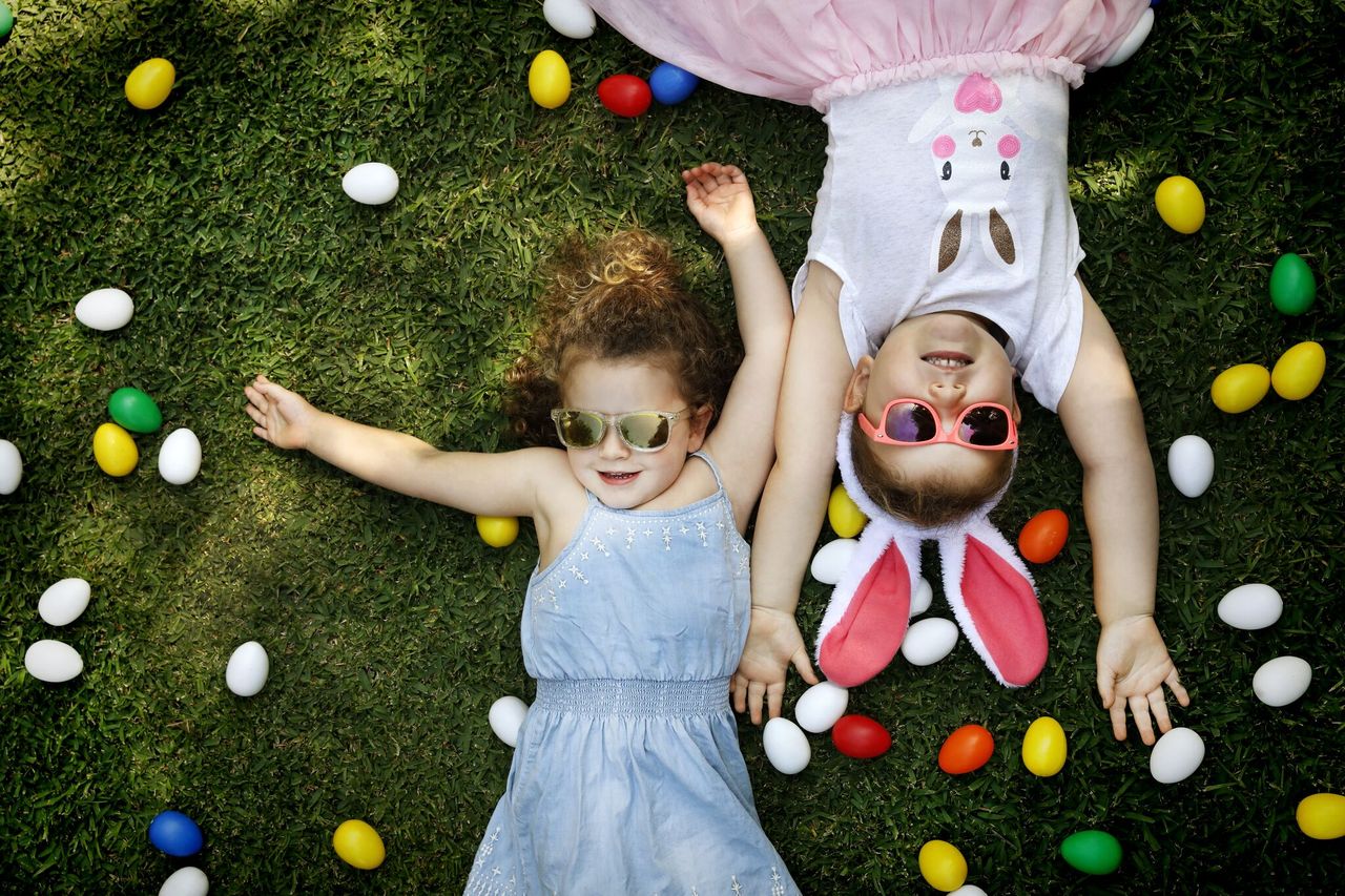 Giant Easter Egg Hunt at Hunter Valley Gardens Playing in Puddles