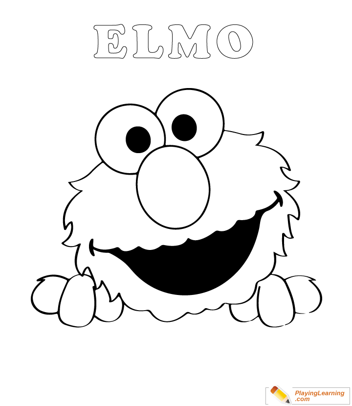 Easy Elmo Coloring Page 02 Free Easy Elmo Coloring Page