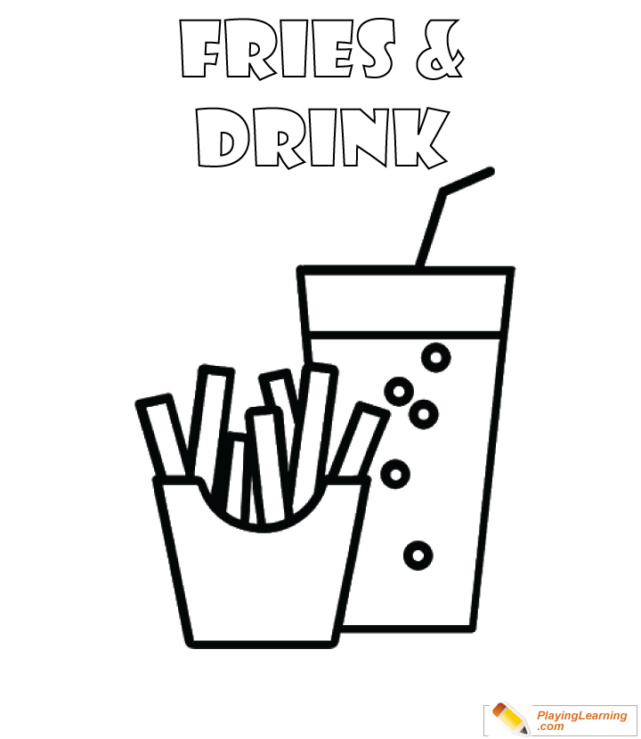 French Fries Coloring Page 03 Free French Fries Coloring Page