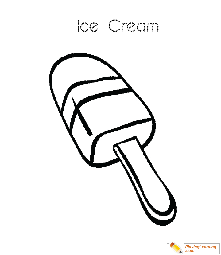 Ice Cream Bar Coloring Page 02 Free Ice Cream Bar Coloring Page