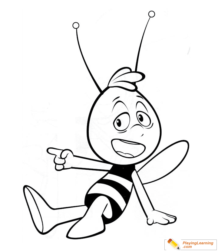 Maya The Bee Coloring Page 05 Free Maya The Bee Coloring Page