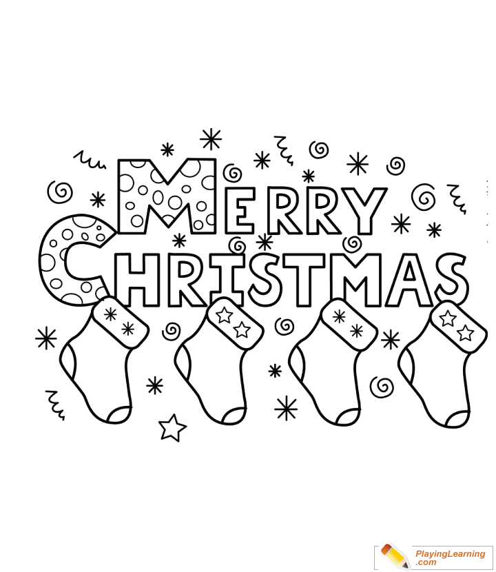 Merry Christmas Coloring Page 16 | Free Merry Christmas Coloring Page