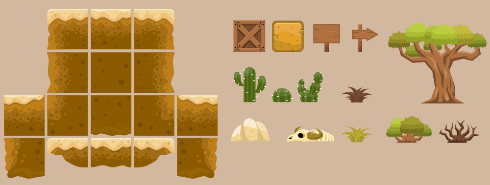 2D textures for desertstyle platform games Playlectric