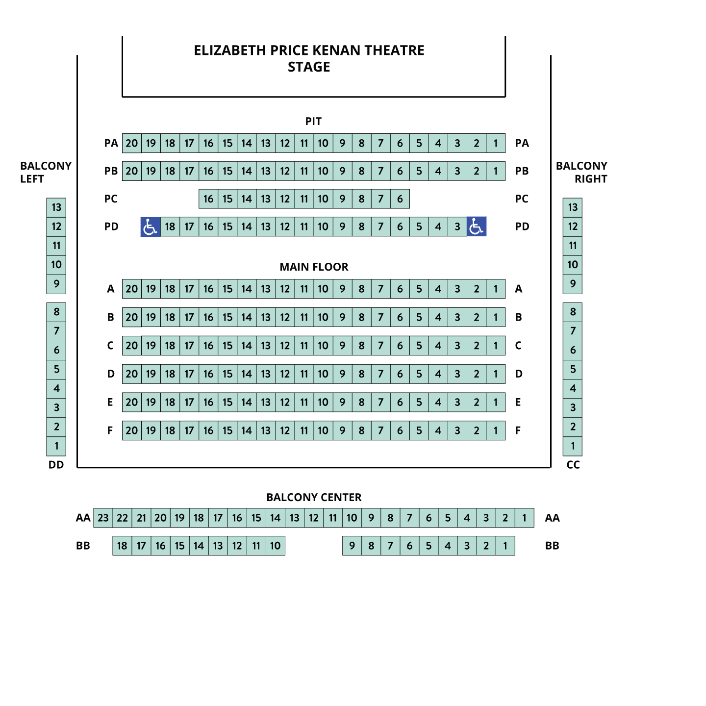 KenanSeatingChart PlayMakers Repertory Company