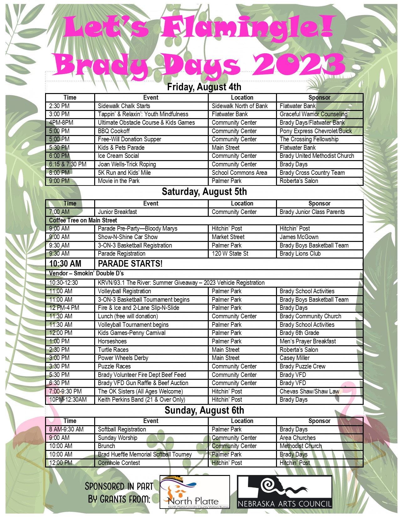 Brady Days Play North Platte