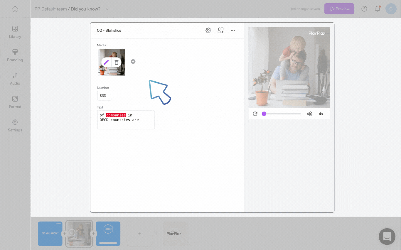 How do I add media to my screen? PlayPlay