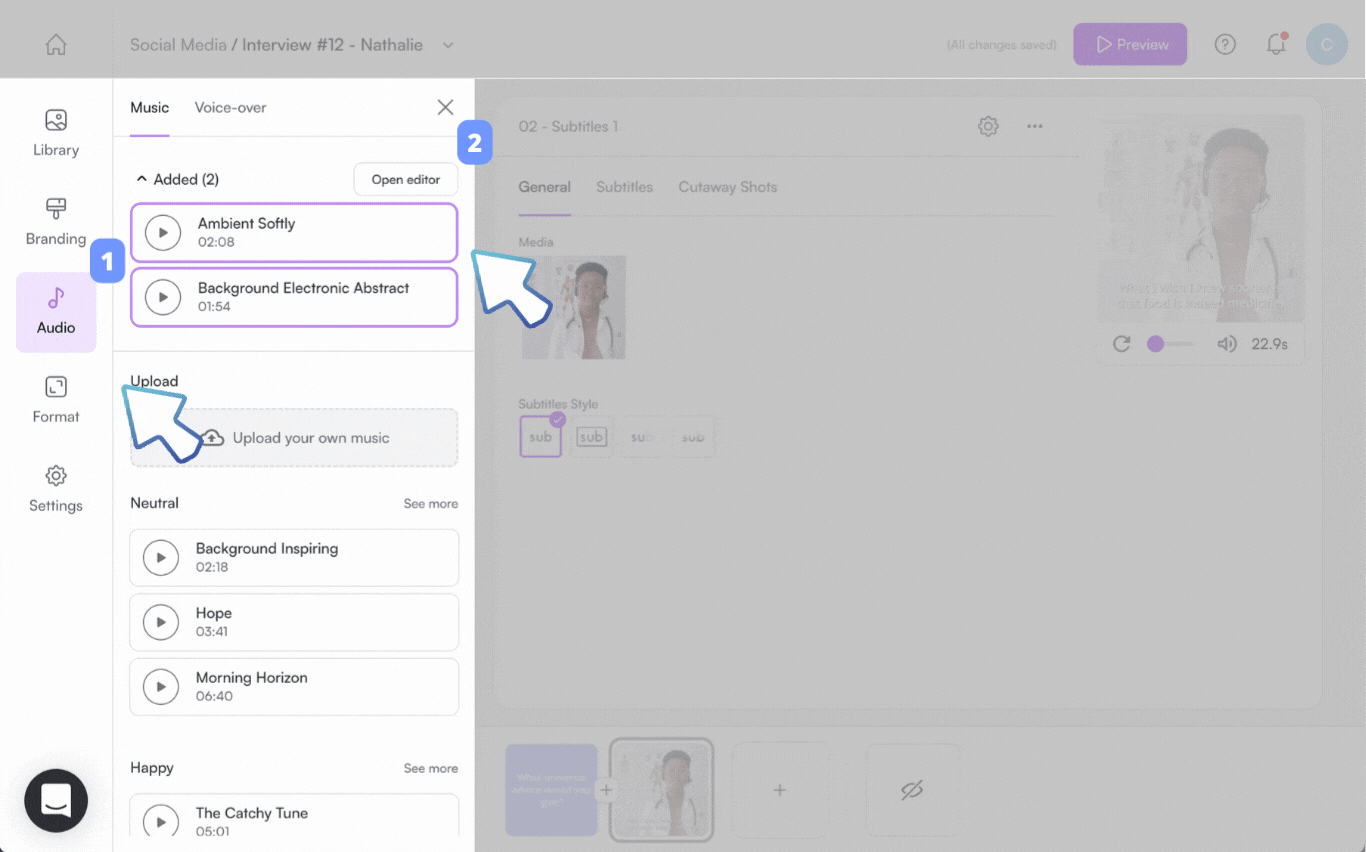 How do I add a song to my PlayPlay video? PlayPlay