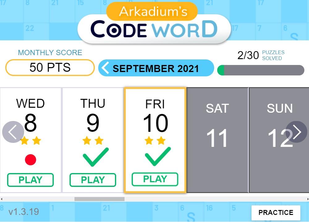 Arkadium's Codeword Play free online games on PlayPlayFun