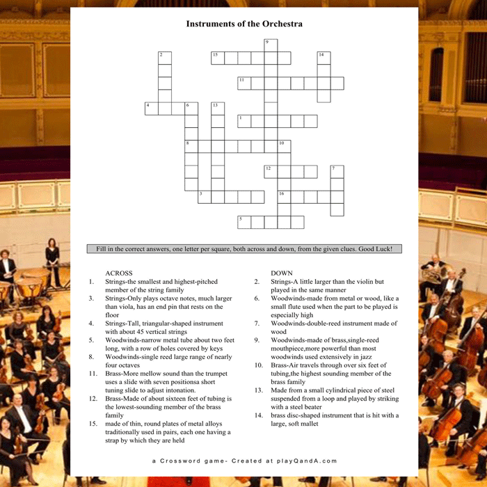 Instruments of the Orchestra Play Q and A