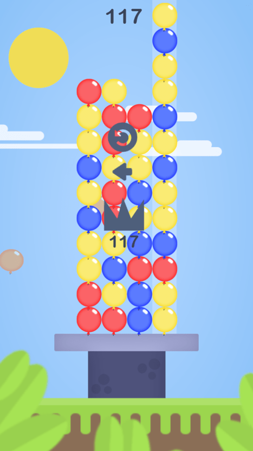 🕹️ Play Balloons Pop Game Free Online Colored Balloon Match 3 Popping