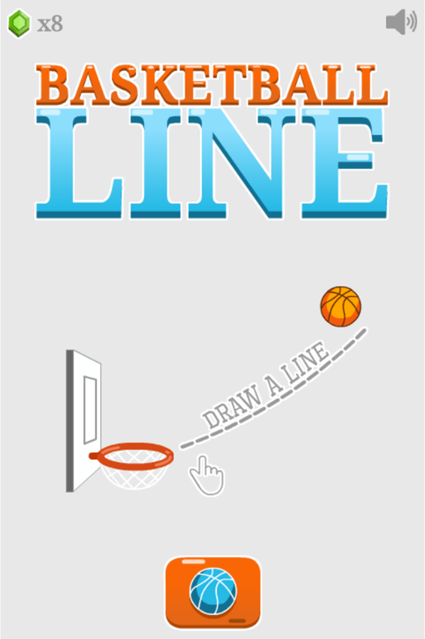 🕹️ Play Basketball Line Game Free Online Line Drawing Basketball