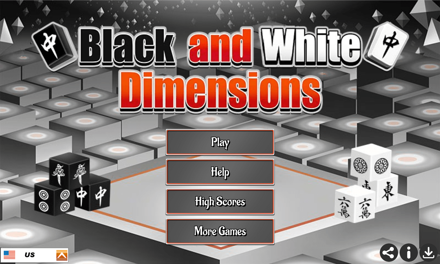 🕹️ Play Black and White Dimensions Game Free Online 3D Black & White