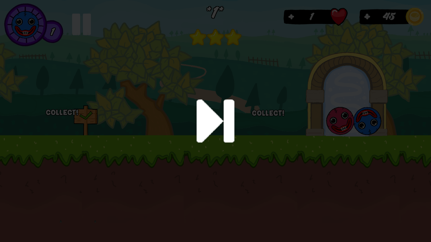 🕹️ Play Blue and Red Ball Game Free Online Rolling Balls 2Player