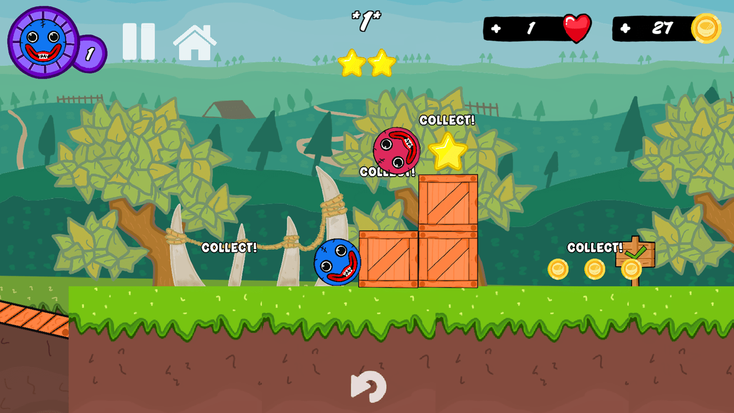 🕹️ Play Blue and Red Ball Game Free Online Rolling Balls 2Player