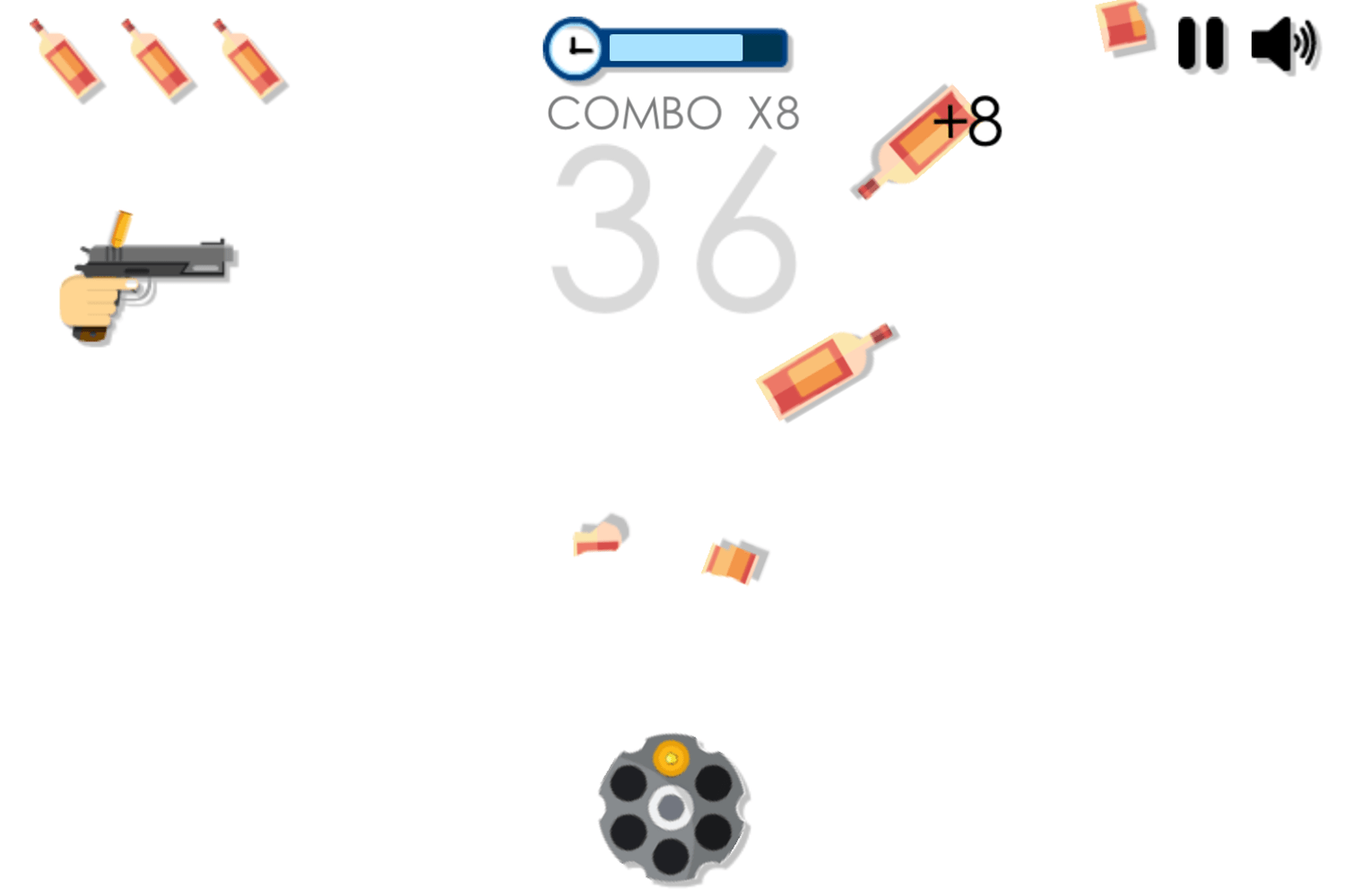 🕹️ Play Bottle Shoot Game Free Online Arcade Bottle Shooting Gallery Video Game for Kids & Adults