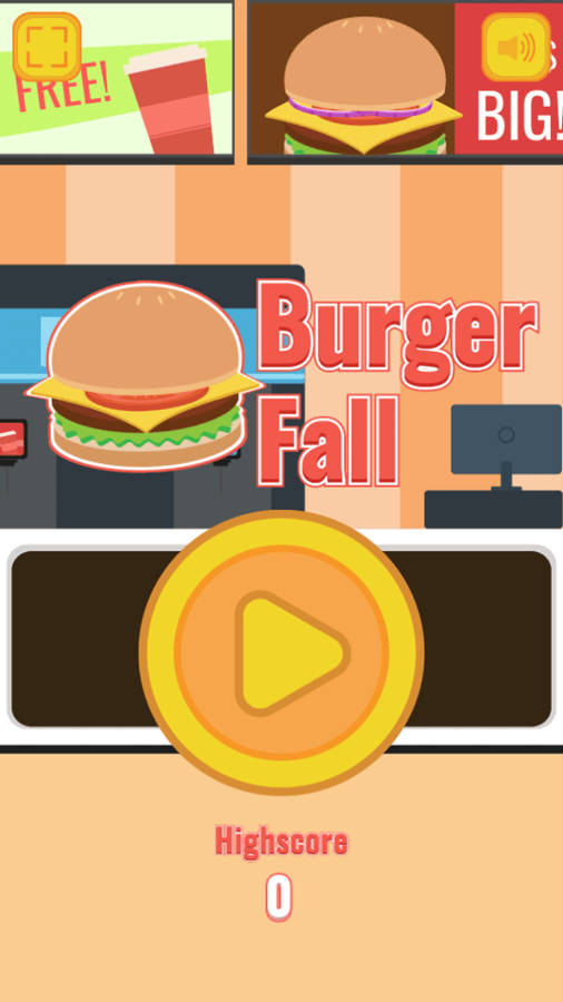 🕹️ Play Burger Fall Game Free Online Idle Food Catching Video Game for