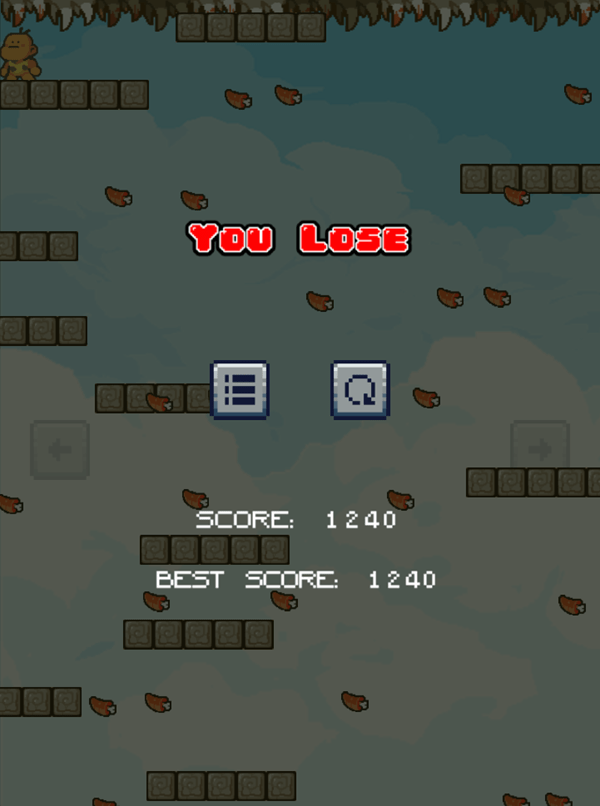 🕹️ Play Caveman Down Game Free Online Caveman Platform Falling Video