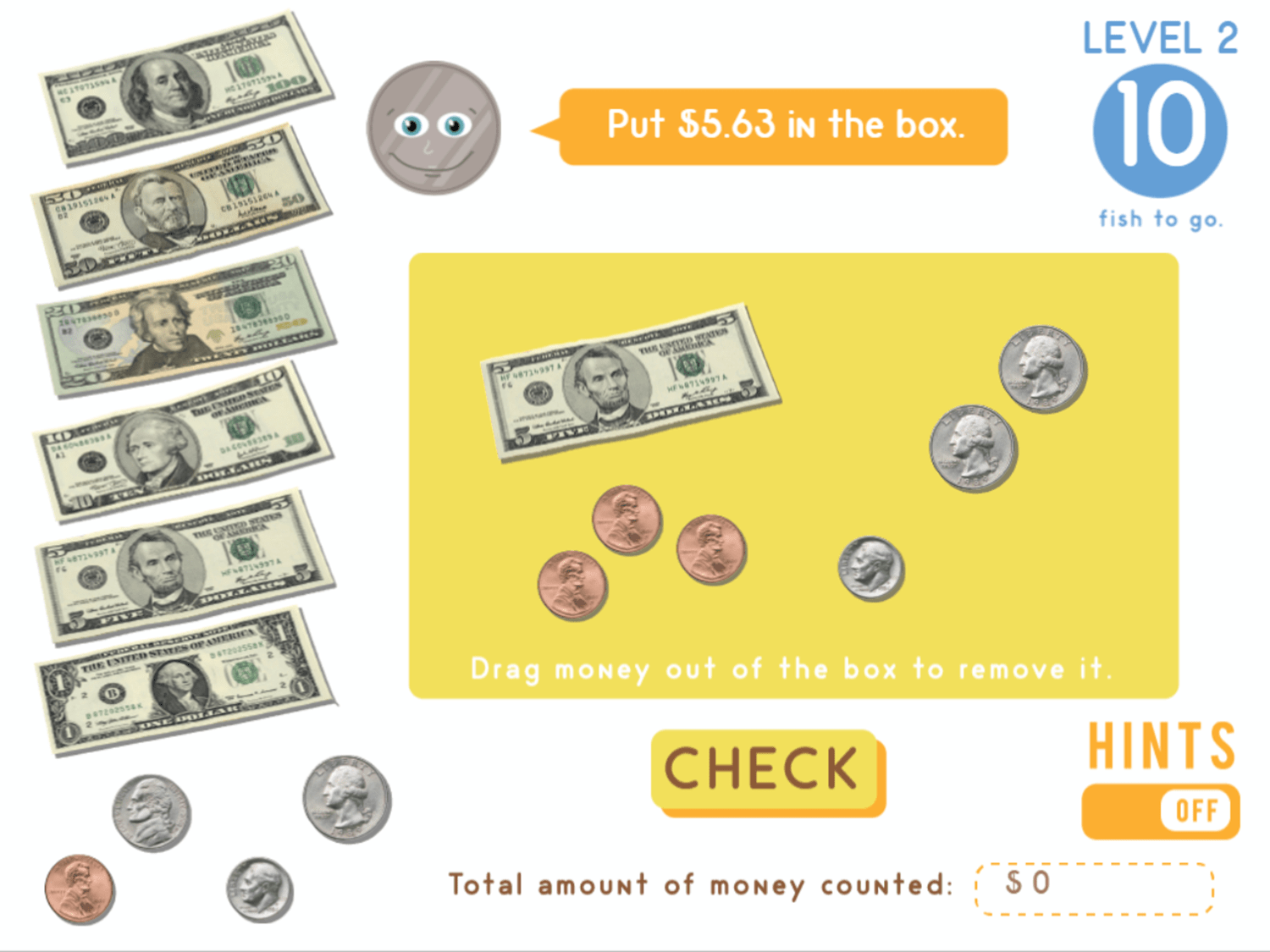 🕹️ Play Counting Money Game Free Online Money Counting Video Game for