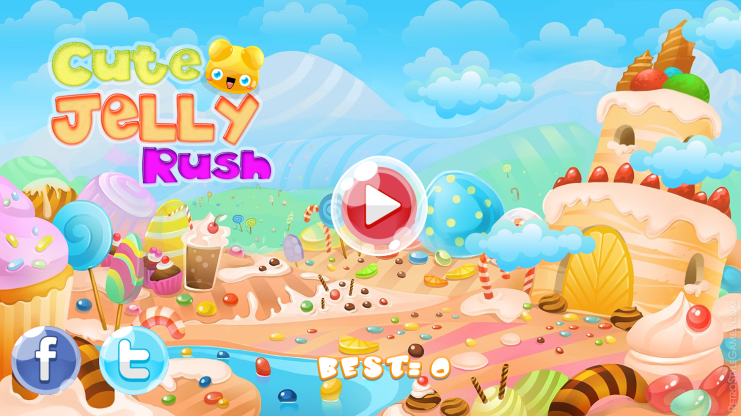 🕹️ Play Cute Jelly Rush Game Free Online Jellies Match 3 Video Game