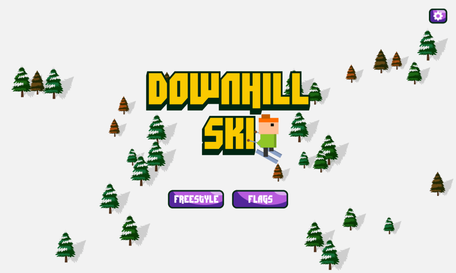 🕹️ Play Downhill Ski Game Free Online Freestyle & Flag Trail Skiing