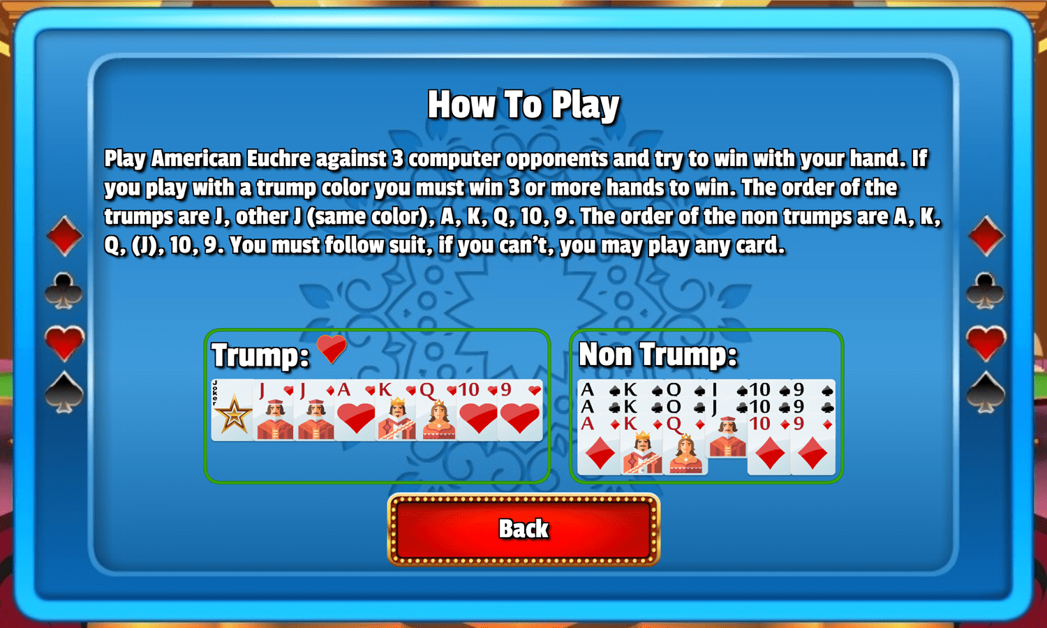 🕹️ Play Euchre Card Games Free Online Single Player American & British