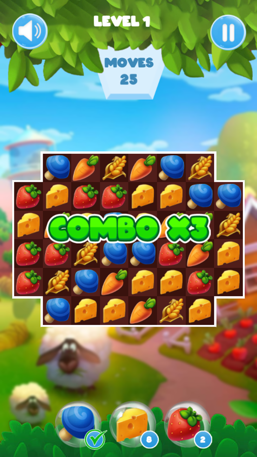 🕹️ Play Farm House Game Free Online Match 3 Video Game for Kids & Adults