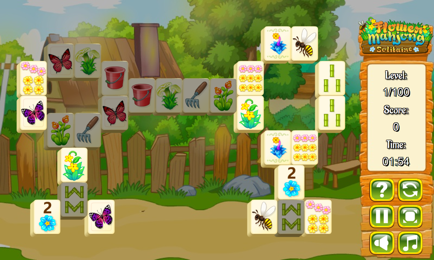 🕹️ Play Flower Mahjong Solitaire Game Free Online Flowers Tile Match
