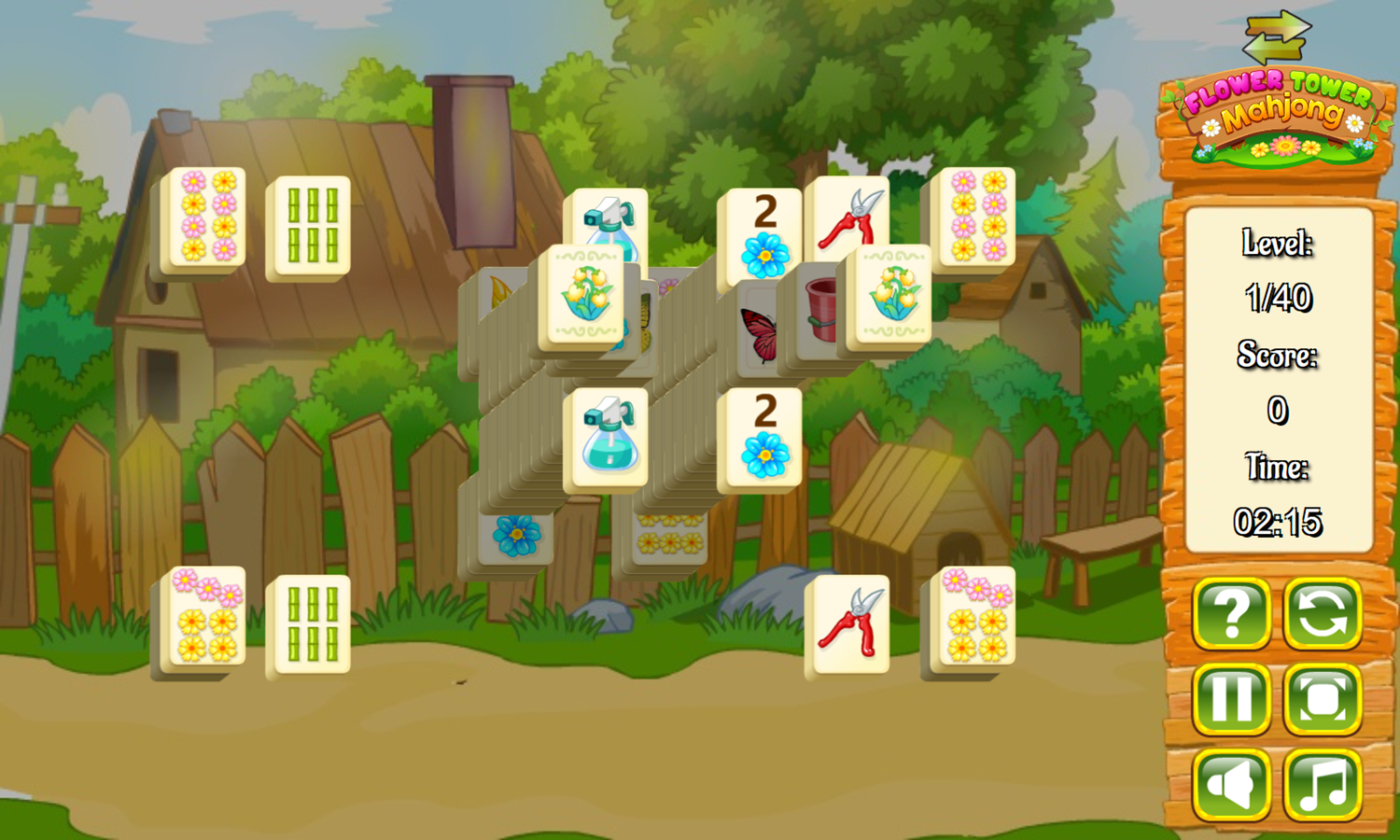 🕹️ Play Flower Tower Mahjong Game Free Online Floral Mahjong Tower