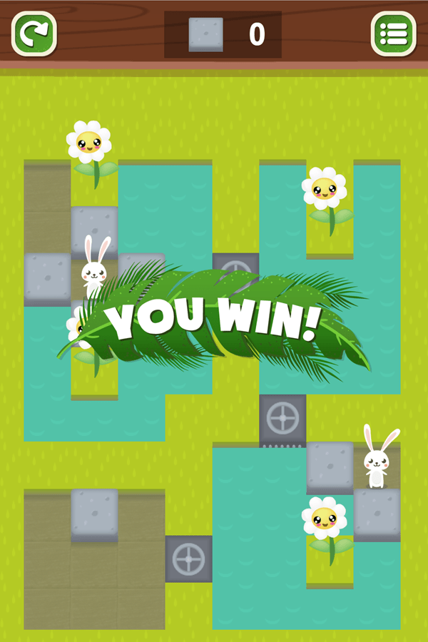 🕹️ Play Flowers and Rabbits Game Free Online Valve Moving Water Logic