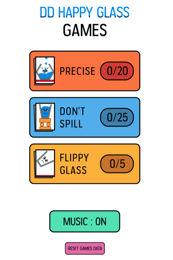 🕹️ Play Happy Glass Game Free Online Water Pouring Fill the Glass Game