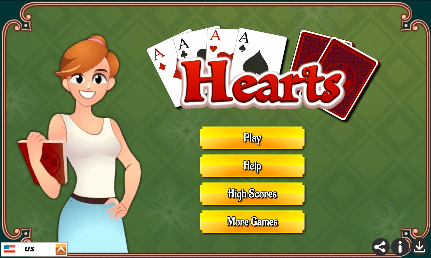 🕹️ Play Hearts Game Free Online Single Player Hearts Video Game for