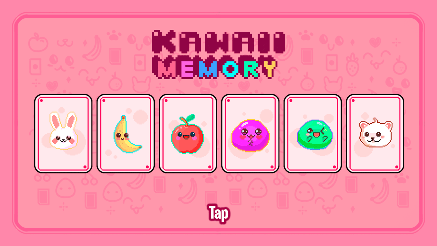 🕹️ Play Kawaii Memory Pixel Game Free Online Cute Memory Card Matching